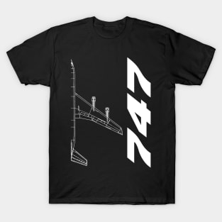 b747 airplane pilot fans gifts T-Shirt